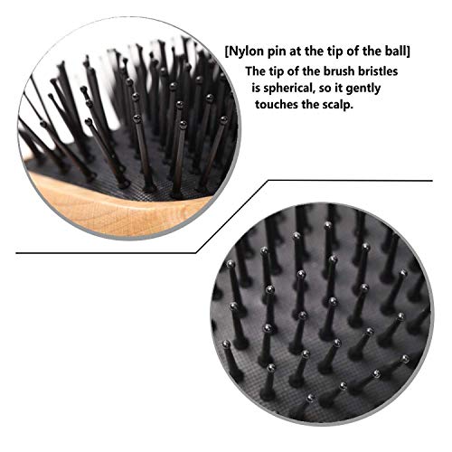 MAPPERZ Hair Straightener Brush/ Large Square Air Cushion Detangle Paddle Brush with Ball Tip Bristles For Professional Hair Styling and Cutting/ Men and Women
