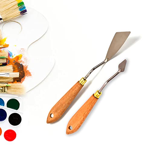 MAPPERZ Stainless Steel Artists Palette Knife Spatula Palette Knife Painting Mixing Scraper Thin and Flexible Art Tools for Oil Painting Acrylic Mixing