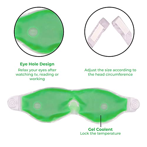 Aloe Vera Cool Gel Eye Mask Summer Ice Cooling Sleeping Mask for Eye Patches Remove Dark Circles Fatigue Cool Eyes Patch Pads Eye Care