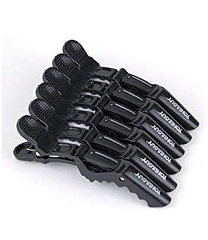 MAPPERZ Professional Hair Styling Clips Sectioning Crocodile Hair Clips Plastic Hair Grip Clips Cutting Clamps Styling Sectioning Clips (Black)