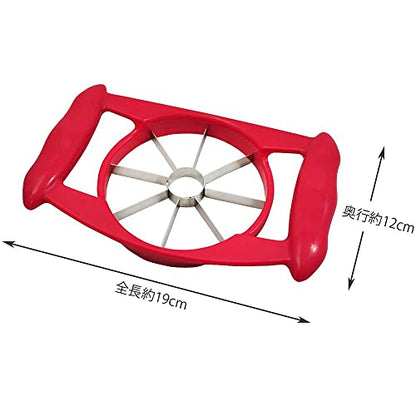 MAPPERZ Apple Cutter with 8 Blades/Slicer for Precision Cutting/Stainless Steel Blades for Fruit Cutter - Red