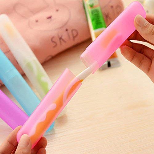 MAPPERZ Anti Bacterial Toothbrush Container/Tooth Brush Travel Covers/Case/Holder/Cases - Multicolor (Pack of 4)