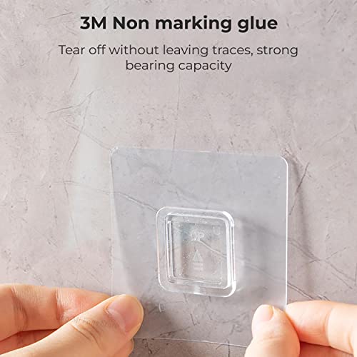 MAPPERZ Adhesive Stronger Plastic Wall Hangers 360 Degree Folding Hooks for Hanging Robe, Coat, Bags, Lights, Calendars,Towel, Keys, Oil-Proof Heavy-Duty for Bathroom Kitchen