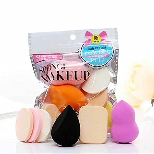 MAPPERZ Makeup Cotton Pad Applicator Sponge Blender Face Powder/Fashion Beauty Care - Pack of 6 (Multicolor)