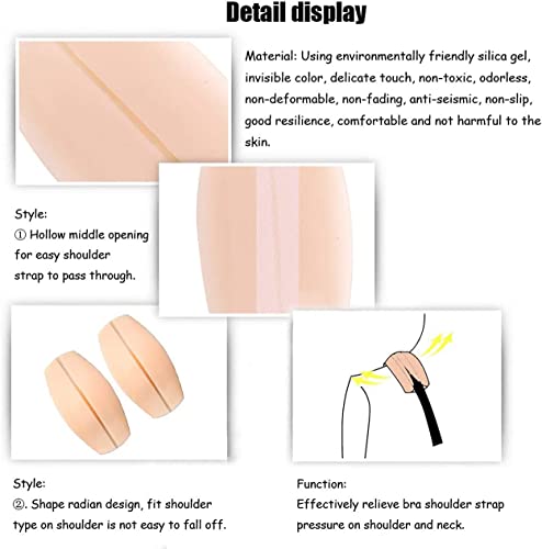 MAPPERZ Women's Soft Silicone Bra Strap Cushions Holder Non-slip Pliable Shoulder Protectors Comfortable Pads, Pack Of 1 Pair