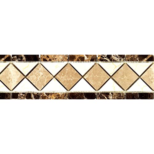 MAPPERZ PVC Vinyl Self Adhesive Waterproof & Oil Proof Wall Tile Sticker