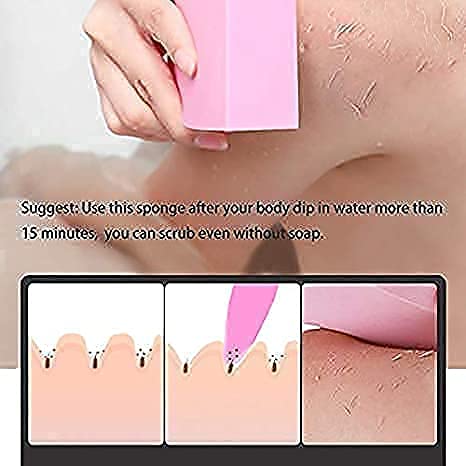 MAPPERZ Ultra Soft Exfoliating Bath Sponge/Asian Bath Sponge For Shower/Japanese Spa Cellulite Massager/Dead Skin Remover Sponge For Body - Multicolor