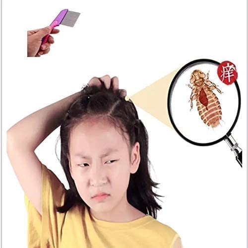 MAPPERZ Combo Of Multipurpose Professional Hair Comb Set And Lice Treatment Comb for Head Lice with Long Handle - Multicolor