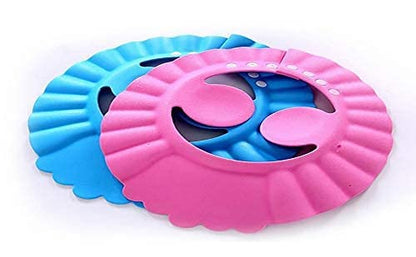 MAPPERZ Adjustable Bathing Baby Shower Hair Wash Cap/ Baby Bath Shower Protection Cap for Eyes And Ear (Pack of 2)