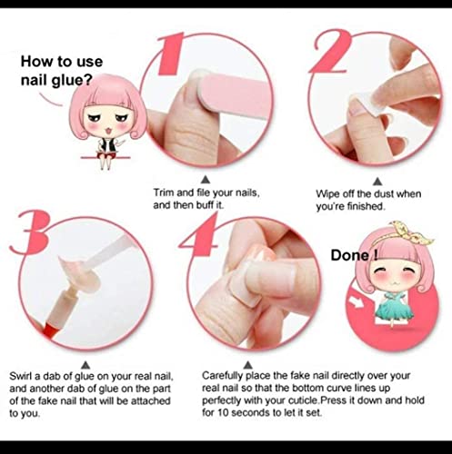 MAPPERZ Artificial Nail Glue/Nail Art Glue For French False Tips and Rhinestones Manicure/Super Strong Instant Adhesive For Professional Nail Art Extension - 10G