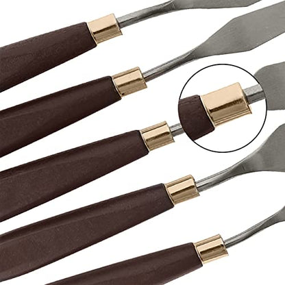 MAPPERZ Stainless Steel Artists Palette Knife Spatula Palette Knife Painting Mixing Scraper Thin and Flexible Art Tools for Oil Painting Acrylic Mixing (Palette Knife, No 4), Pack OF 1