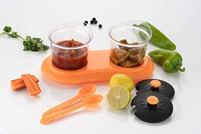 MAPPERZ Multipurpose Dining Jar Set with 2 Piece Jar and Tray Holders for Multifunctional Convenience