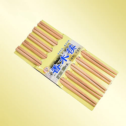 MAPPERZ Natural Bamboo Reusable Chopsticks for Sushi, Noodles, Fried Rice (24 cm, Brown, Set of 10)