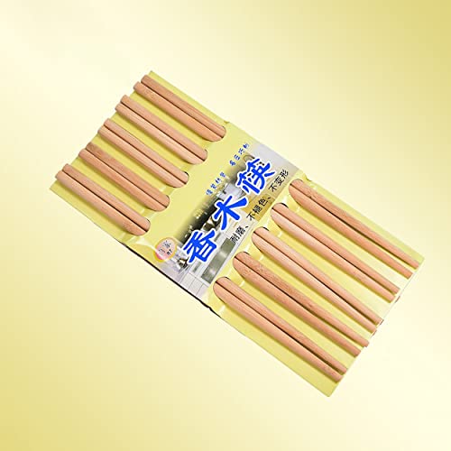 MAPPERZ Natural Bamboo Reusable Chopsticks for Sushi, Noodles, Fried Rice (24 cm, Brown, Set of 10)