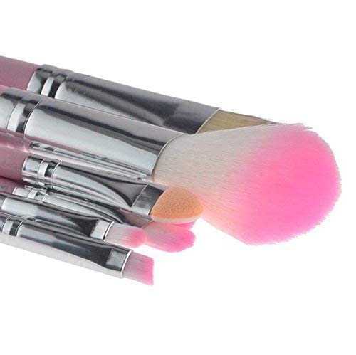 MAPPERZ Makeup Brush Latex-Less Anti Microbial Foam Makeup Brush Hello Kitty Mini Makeup Brush Set of 7 Pieces (Colour, Pink)