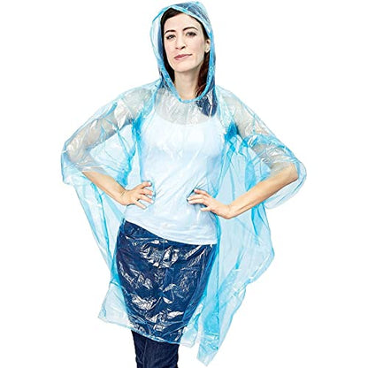 MAPPERZ Rain Card, Unisex Pocket Rain Coat Single Layer Disposable Rain Card for Adult, Easy to Carry & Use and Reusable, Thin Raincoat Poncho, Waterproof Emergency Use, Free Size, 2Pc