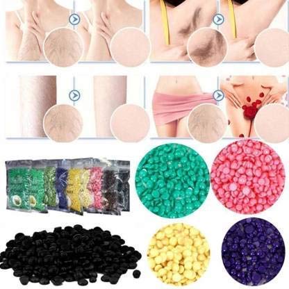 MAPPERZ Hard Wax Beans Hair Removal/ Painless Brazilian Wax for Full Body/ Multi Colors Wax for Facial, Brazilian Bikini, Underarms, Back, Chest, Legs- Pearl Beads