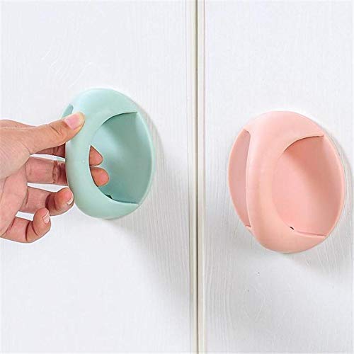 MAPPERZ Self Adhesive Peel and Stick Plastic Handles Pull knob for Sliding Door, Drawer, Window, Commode and Cupboard Cabinet