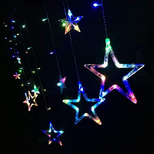 MAPPERZ Led Serial String Lights for Home Decore Copper Wire 12 Stars 138 led Lights for Birthday Festive Decore