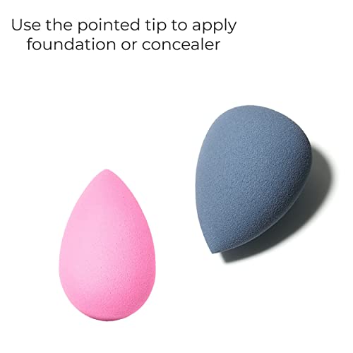 MAPPERZ Makeup Sponge Set, Foundation Blending Beauty Sponge, Flawless for Liquid, Cream, and Powder, Small Size, Pack Of 2