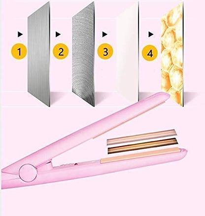 Mapperz Mini Professional Hair Straightener Flat Iron Designed for Girls - Multicolor (Pack of 1)