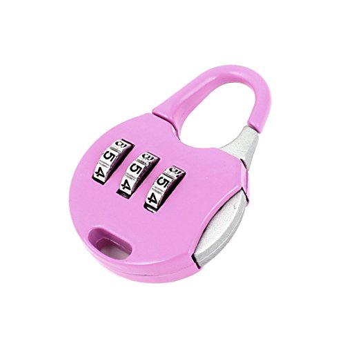 MAPPERZ 3 Digit Resettable Zipper Lock Round Padlock for Keep Your Belongings Safe and Secure