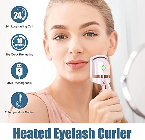 Mapperz Pvc Electric Eyelash Curler Long Lasting Heated Rechargeable Electric Eyelash Curler For Natural Lashes Handheld Eyelash Heated Curler(Random)