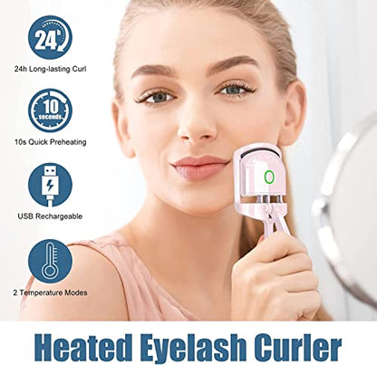 Mapperz Pvc Electric Eyelash Curler Long Lasting Heated Rechargeable Electric Eyelash Curler For Natural Lashes Handheld Eyelash Heated Curler(Random)