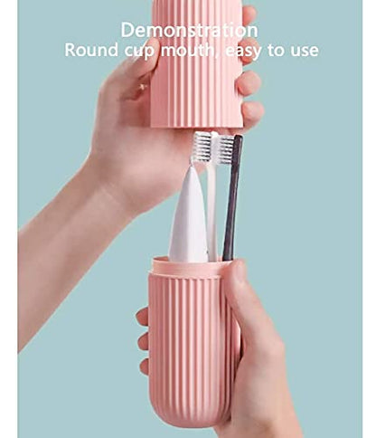 MAPPERZ Capsule Shape Travel Toothbrush Toothpaste Case Holder Portable Toothbrush Storage Plastic Toothbrush Holder - Multicolor (3)