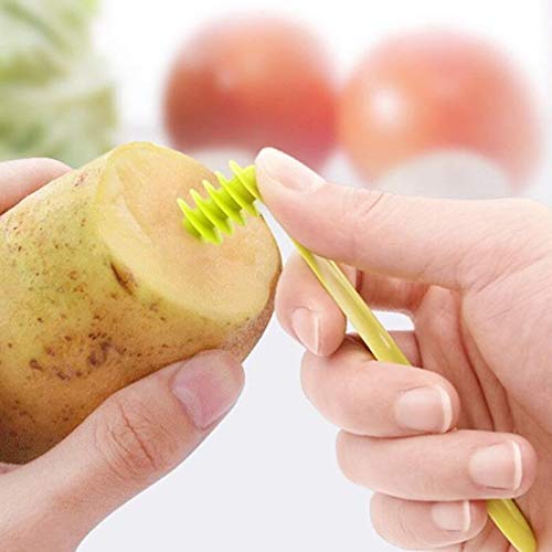 MAPPERZ Kitchen Plastic Vegetables Spiral Cutter Spiral Knife Spiral Screw Slicer - Multicolor