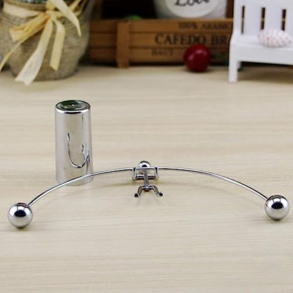 MAPPERZ Innovative Mini Steel Balance Toy Weightlifter Swing Kinetic Art Balance Toy Balancing Decompressive Science Psychology Home Office Decor Desk Decor Toy Table Ornament Gift, Pack of 1