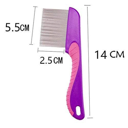 MAPPERZ Lice Treatment Comb for Head Lice with Long Handle/ Nit Lice Egg Removal Stainless steel Long Teeth For Men Women
