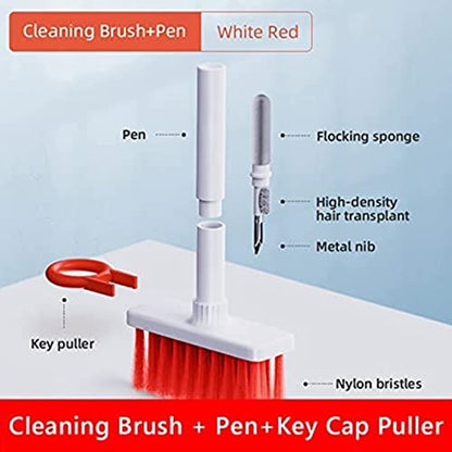 MEETO 5 in 1 Soft Brush Keyboard Cleaner with Multi-Function Computer Cleaning Tools Kit, Corner Gap Duster.