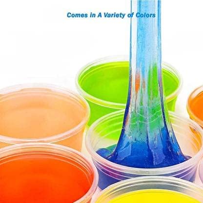 MAPPERZ Crystal Slime Multicolor Putty Toy for Kids Clay/ Slimes Stress Relief Toy for Kids Best Gift Mud Slime - Pack of 2