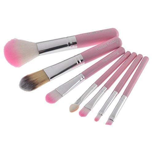MAPPERZ Anti Microbial Foam Makeup Brush/Makeup Brush/Latex-Less/Hello Kitty Mini Makeup Brush Set of 7 Pieces - Set of 7