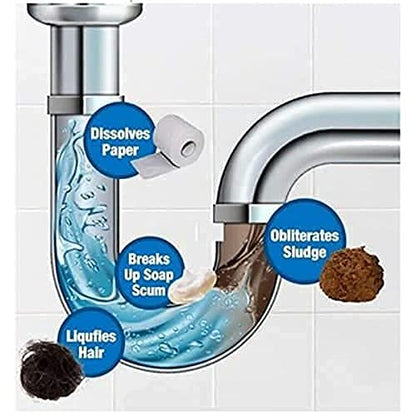 MAPPERZ Drain Blockage Cleaner Sink Cleaner Powder/Drain Cleaner & Clog/Automatic Toilet Blockage Cleaner - 110 GM