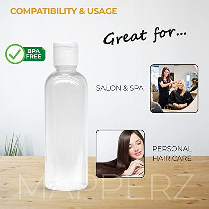 MAPPERZ Empty Squeeze Containers with Disc/Flip Top Cap, Refillable Empty Cosmetic Cylindrical Bottles, Squeeze Containers for Shampoo, Body Soap, Toner, Lotion, Cream, 100ml PC- 1