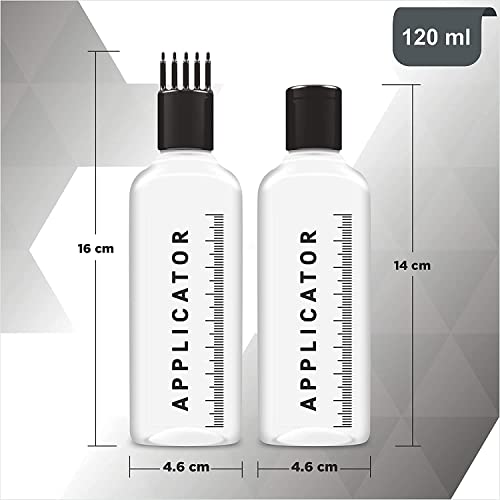 MAPPERZ Hair Root Applicator Bottle Applying Hair Oil Shampoo and Medicine 120 ml with Graduated ScalePc2