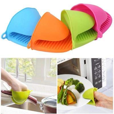 MAPPERZ Silicone Pot Holder Heat Resistant, Oven Mitts Glove Cooking Pinch Grips Glove Hand Clip Convenient Pot Holder Utensil Tool - Multicolor