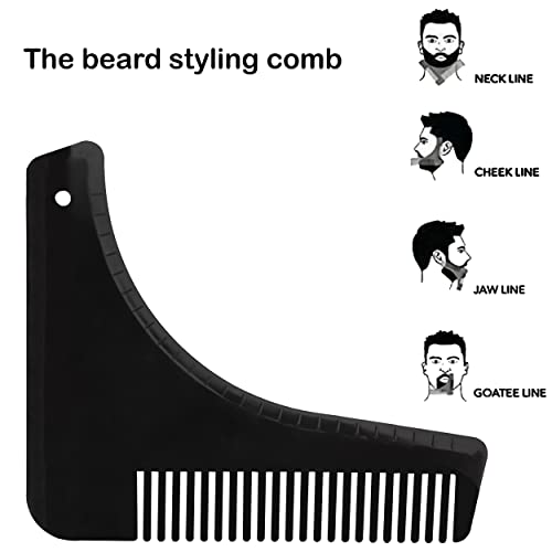 MAPPERZ Beard Shaper Comb And Beard Comb/Styling Comb For Men And Moustache Shaping - Black