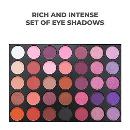 MAPPERZ Professional 35 Colors Mattes And Shimmers High Pigmented Eye Shadow Palette, Multicolor
