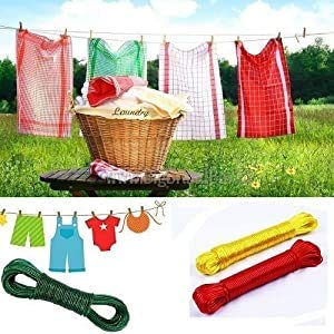 MAPPERZ PVC Coated Rope for Drying Clothes 3 Meter Hanging Rope for Indoor and Outdoor Purpose (Pack of 1)