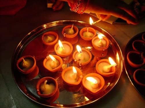 MAPPERZ Mitti Ka Diya for Puja, Handmade Decorative Clay Diya, Diya Lamps for Pooja, Traditional Terracotta Deepak Diwali Gifts and Decoration Mitti ka Diya for Diwali Decoration