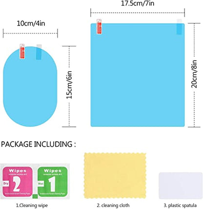 MAPPERZ Anti Fog Film for Car Mirror and Window Rainproof Anti-Water Protective Film Sticker for Car