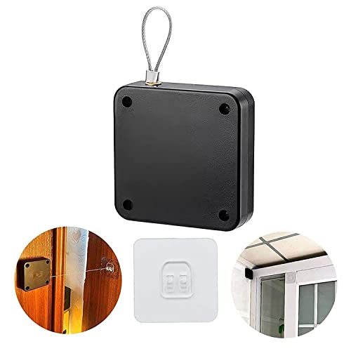 MAPPERZ Punch-Free Automatic Sensor Door Closer, Residential Sliding Screen Door Closer, Commercial Multifunctional Door Closer, Auto Door Closer with Steel Drawstring