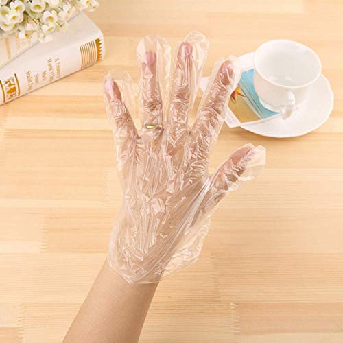 MAPPERZ Disposable Transparent Hand Gloves Free Size Pack of 100 (Pair 50)