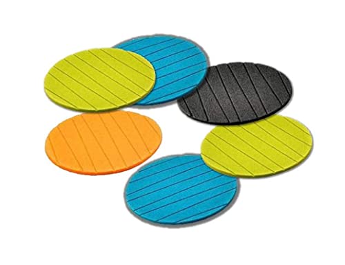 MAPPERZ Non Slip Round Shape Silicon Coasters for Tea Coffee Cups Mugs Beer Cans Bar Glass - Multicolor