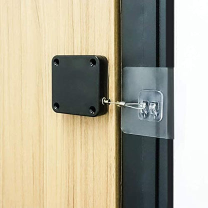MAPPERZ Punch-Free Automatic Sensor Door Closer, Residential Sliding Screen Door Closer, Commercial Multifunctional Door Closer, Auto Door Closer with Steel Drawstring