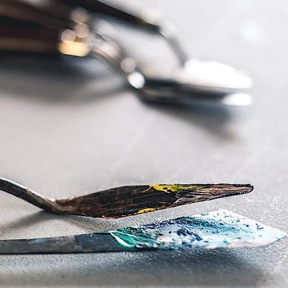 MAPPERZ Stainless Steel Artists Palette Knife Spatula Painting Mixing Scraper Thin and Flexible Art Tools for Oil Painting Acrylic Mixing, Canvas, Cake, Face Painting Knife No. J-1 To 10, Pack of 10
