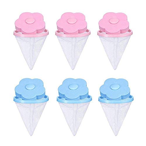 MAPPERZ Washing Machine Floating Lint Mesh Bag Net Hair Filter Remover Net Pouch Hair Catcher Lint Catcher for Household Tool - Pack of 4